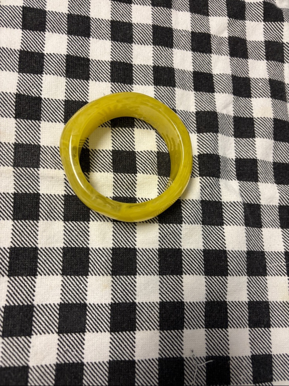 Glossy Yellow Resin Bangle‎ Bracelet